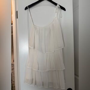 Lulu's Ivory Pleated Dress